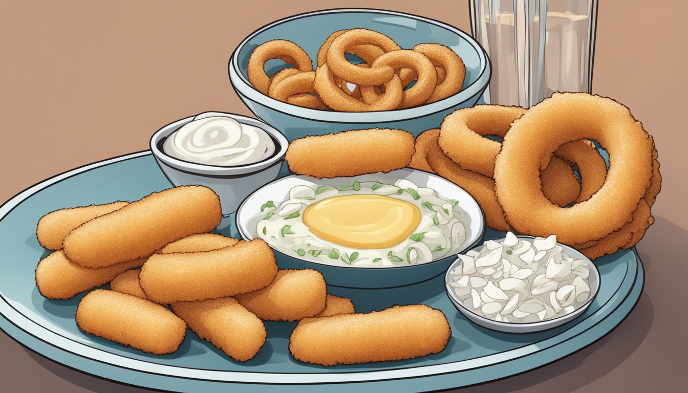 Which is worse: Frozen onion rings or mozzarella sticks?